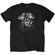 Queen Majica Crest Logo Unisex Black L