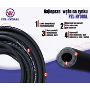 Cev za gorivo in olje DN08 FI-8 20 bar 2,0 MPa 20 m Premium HYDRAL