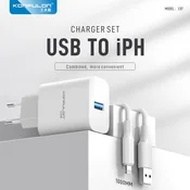 Kucni punjac KONFULON Joko C87 3A sa kablom USB na iPhone Lightning 1m