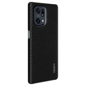 OPPO Aramidno ohišje Oppo Find X5, trdo z ogljikovim dizajnom - crno, (20632292)