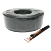 Gembird RG59+2X0.75 Koaksialni kabl sa napojnim kablom, 2x0,75mm, 100m, Crni