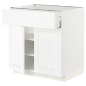 METOD / MAXIMERA Podni element s fiokom/2 vrata, bela Enköping/bela im. drveta, 80x60 cm