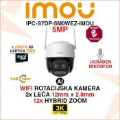 IPC-S7DP-5M0WEZ IMOU CRUISER Z WIFI 3K ROTACIJSKA AI KAMERA S 2 LECE