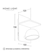 SOLEA 57 ZIDNA LAMPA 7W 3000K BELA DIM