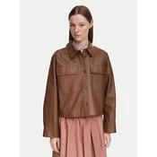 Weekend Max Mara Usnjena jakna Piovra 2625446021 Rjava Regular Fit