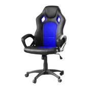 Timeless Tools Ergonomska igralna stolica z nastavljivo višino in oblazinjenim naslonjalom - modra, (5000262182)