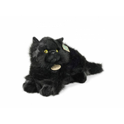 Plišana crna ležeća mačka 30 cm ECO-FRIENDLY
