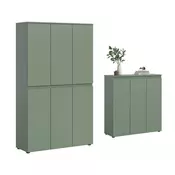 Livetastic Garderobna omara Scarpa, Sivozelena, 2 Kos