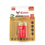 X-start 6LR61 9V alkalna baterija, 1 komad, PP3, E-Block, Alkaline Battery
