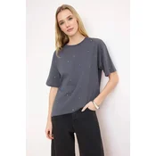 Trendyol Milla Ženska majica TWOSS23TS00153, Antracit