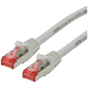 ROLINE Roline 21.15.2607 RJ45 omrežni kabel\, Patch kabel CAT 6 S/FTP 10.00 m siva 1 kos, (20419944)