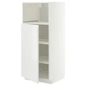 METOD Visoka omara za vgrad gspd aparate, bela/Voxtorp visoki sijaj/bela, 60x60x140 cm