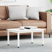vidaXL Klubska miza Bela 60 x 50 x 36 cm Masivno borovo les