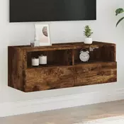 Zidni TV ormaric boja dimljenog hrasta 80 x 30 x 30 cm drveni