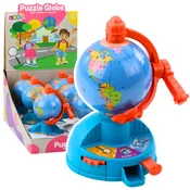 Mini globus s premičnim letalom - modra