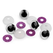 Bleščeče oči z varovalom O20 mm - vijolične (20 kompletov)