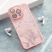 Maska za iPhone 16 Pro Max Glitter Feather roze