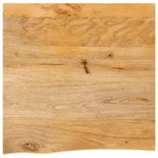 Vidaxl Mizna plošča z naravnim robom 60x60x3,8 cm trden mangov les