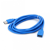 Kabel podaljšek, USB-USB, M-Ž, Teracell, 3m, modra