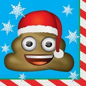 Unique EMOJI BOŽIČNI prtički 25x25 cm 16 kosov.