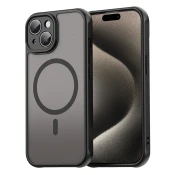 Hibridni ovitek HaloFrost II MagSafe za iPhone 15 Plus - black