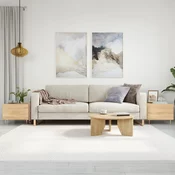vidaXL Klubske mizice 2 kosa sonoma hrast 50x50x40 cm inženirski les