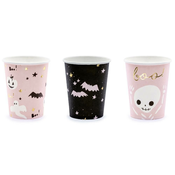 Halloween papirnati kozarci 220 ml, mešanica motivov, 6 kosov