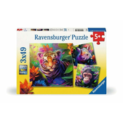 Ravensburger Mladički Jungle sestavljanka, 3 x 49 delov