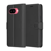 Etui Techsuit Leather Folio za Google Pixel 9a - črn