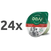 Oasy More Love Adult piščanec in raca v naravni omaki, lonček - 70 g 24 x 70 g