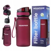 shumee Aquaphor City steklenička za filtriranje vode 350 ml bordo steklenička za vadbo