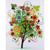 shumee Diamantno vezenje Jesensko drevo 45x55 cm