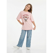 Sinsay - Pamucna majica sa printom Hello Kitty - prljavo roze