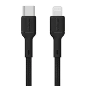 DUDAO Kabel USB-C - iPhone Lightning 30W 2 m - črn