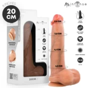 DILDO Mr Intense Bruce Flesh 20 cm - realističen penis, s sesalnim dnom, gibljiv