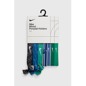 Elastike za lase Nike 9-pack zelena barva