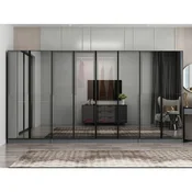 Hanah Home ormar sa reflektujucim staklom Nisa 20634, 360 cm, antracit