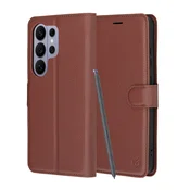 Etui Techsuit Leather Folio za Samsung Galaxy S26 Ultra - rjav