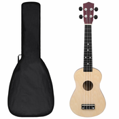 Vidaxl Otroški ukulele soprano s torbo svetel les 23