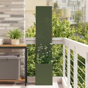 Vidaxl Zaslon za zasebnost v vrtu Ureznine Olivno zelena 32 x 140 cm