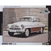 RETRO-AUTA Puzzle št. 45 ŠKODA 440 (1958) 40 kosov