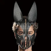 LoveToy Rebellion Reign Dark Bunny Mask Black