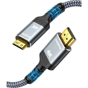 SNOWKIDS Mini HDMI v HDMI kabel 1,8 m, 4K @ 60Hz 18Gbps