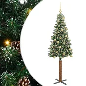 Vidaxl Ožja jelka med 300 LED Zelena 180 cm PVC in trden bor