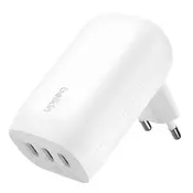 BELKIN Belkin, 67W 3-portni polnilec USB-C Power Delivery Kompaktna zasnova, Bela, (5000065641)