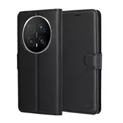 Etui Techsuit Leather Folio za Honor Magic8 Pro - črn