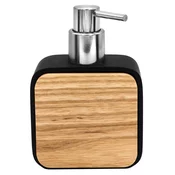 AMARA Dozator za milo, črna - Črna - 100x145x50 mm - Ridder - AMARA - 24 - Bambus; Poliresin - Dozator za milo - Kvadratni - 100 - 145 - 50 - 14