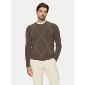 Sisley Džemper 1QPST103W Smeda Regular Fit