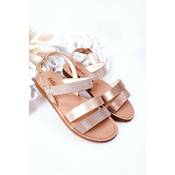 Kids Shiny Sandals Rose Gold Natalie