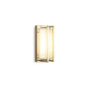 Moretti Luce Zunanja stenska svetilka Ice Cubic 3413, naravna medenina - Kovina